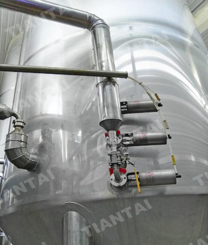 The Glycol pipeline for beer fermenation tank Tiantai® 2150bbl